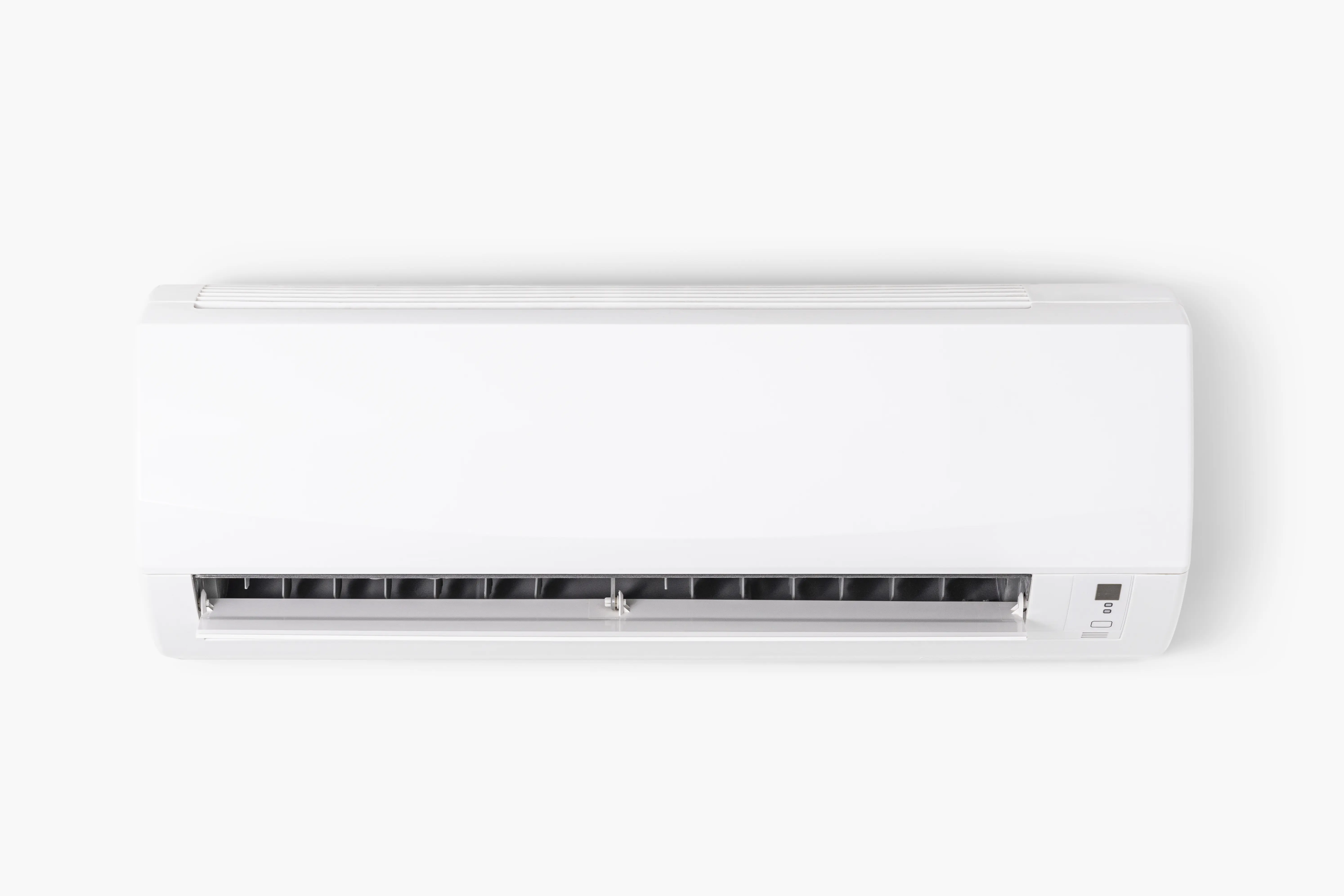 air-conditioner-mounted-white-wall